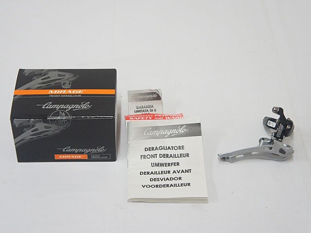 4917【カンパミラージュ 未使用 フロントメカ 35mm バンド式 9.10速 ダブル用】自転車 パーツ 部品