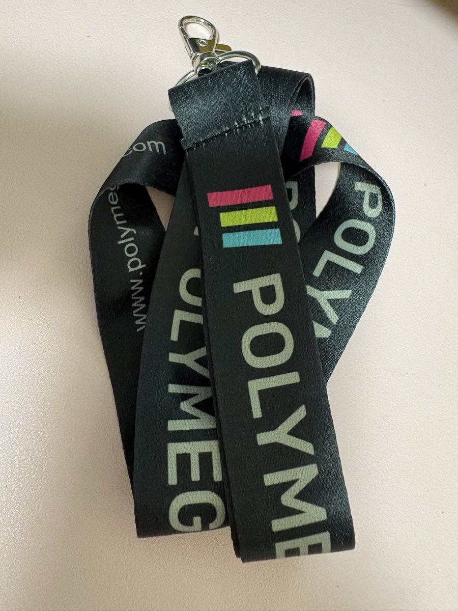 非売品　ポリメガ　polymega ストラップ　 黒　未使用品