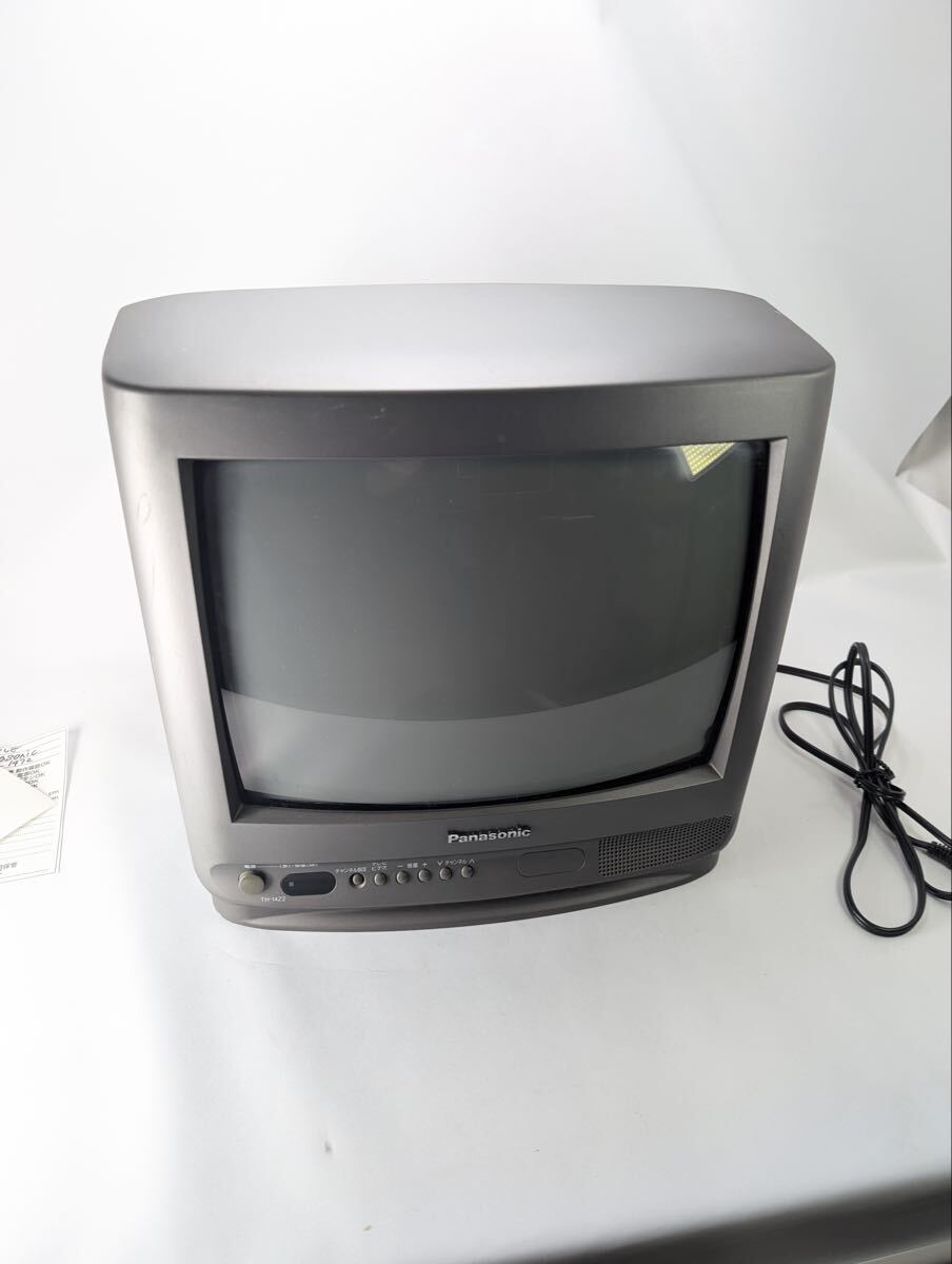 【動作品】Panasonic 14型 ブラウン管テレビ TH-14Z2 リモコン・説明書付 レトロゲーム 映り確認済　　　パナソニック 管理P0004