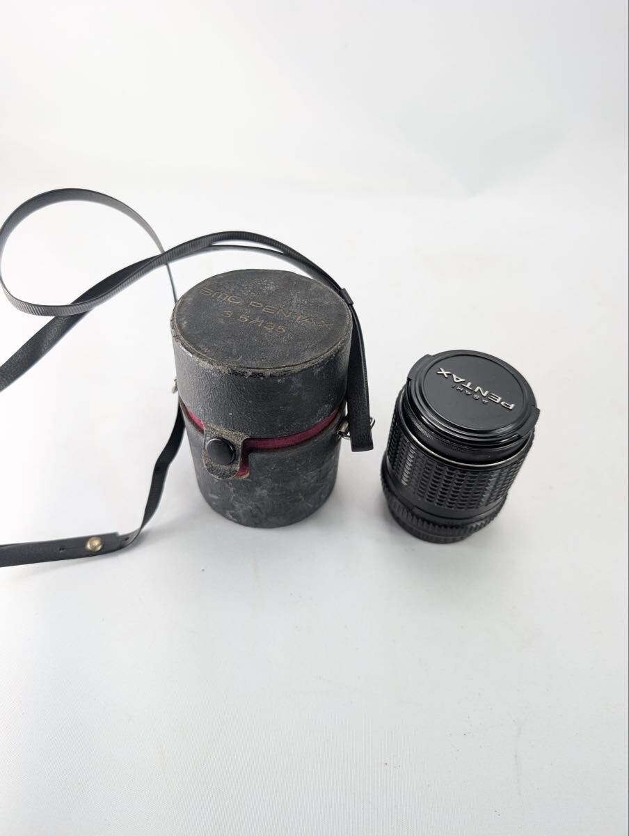 ★希少・ケース付★ PENTAX ペンタックス SMC PENTAX-M 135mm F3.5 Kマウント 単焦点 望遠レンズ 動作未確認 現状品 管理Do26