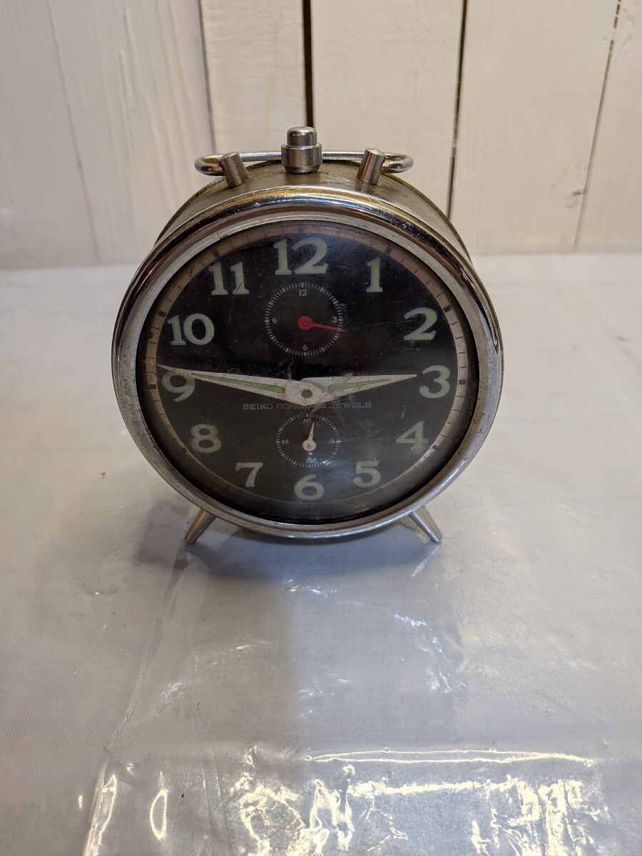 セイコー　corona　目覚まし時計　手巻き　ゼンマイ　昭和　レトロ　アンティークSEIKO A-313
