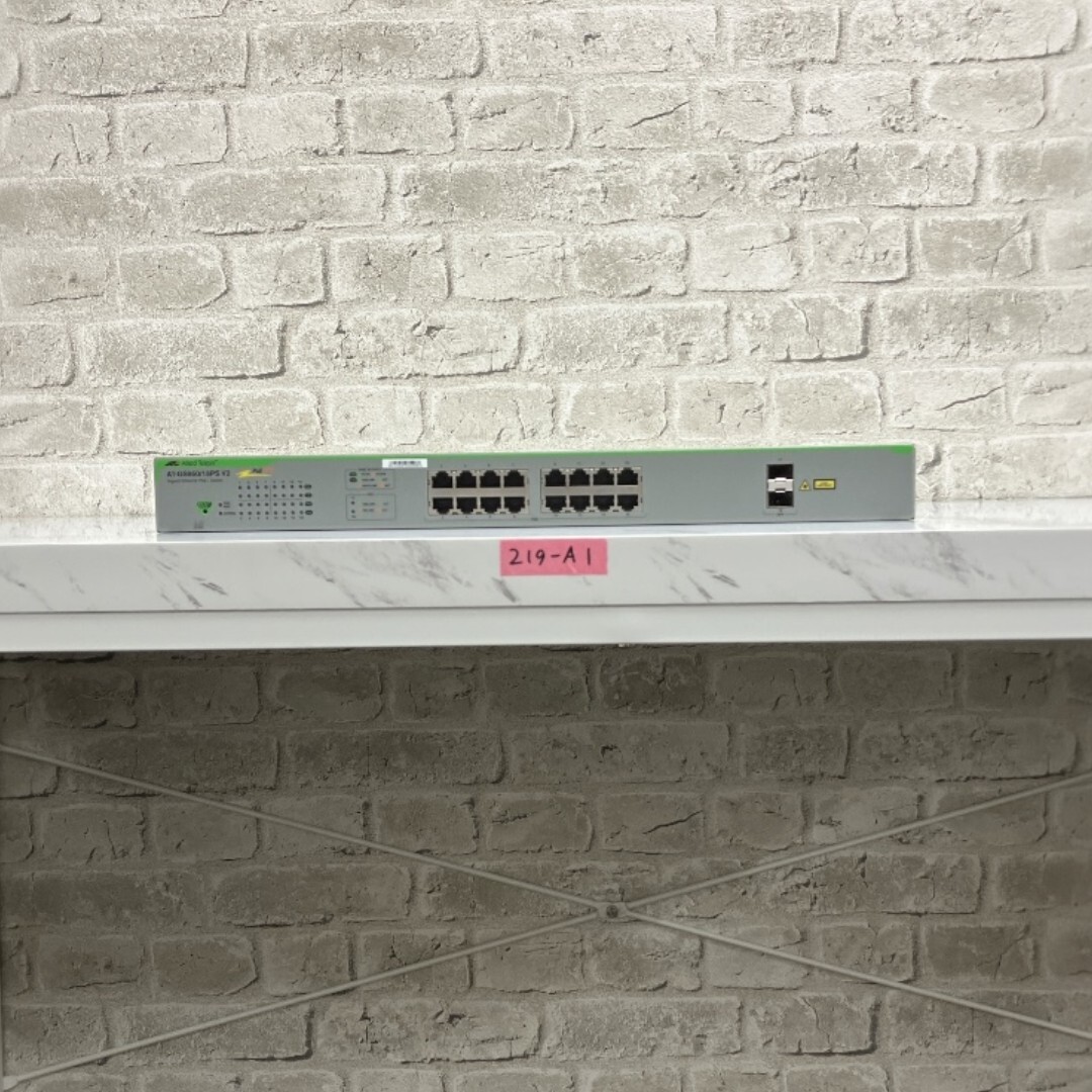 【中古】AT-GS950/18PS V2・アライドテレシス・16ポート PoE+ 給電 ギガビット スマートスイッチ 185W給電【219-A1】