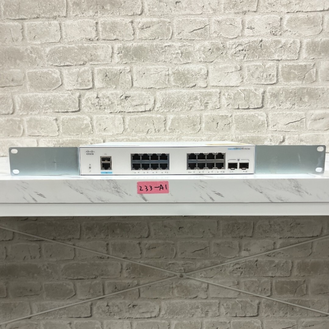 【中古品】Cisco CBS350-16T-2GV05 16ポート ギガビット マネージドスイッチ スタック対応【233-A1】