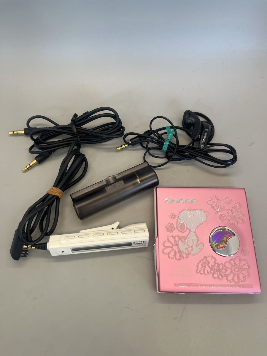 S04117② 1円〜 SHARP ポータブルMDプレーヤー MD-DS30- P ピンク系