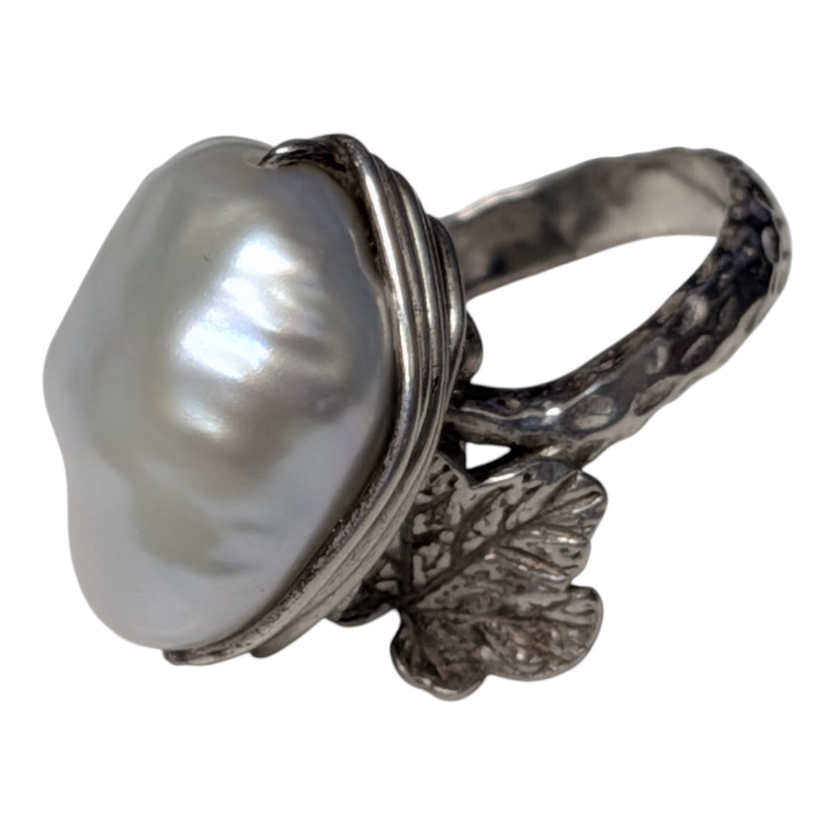 ★バロックパール 大粒 シルバー リング 指輪 14号★