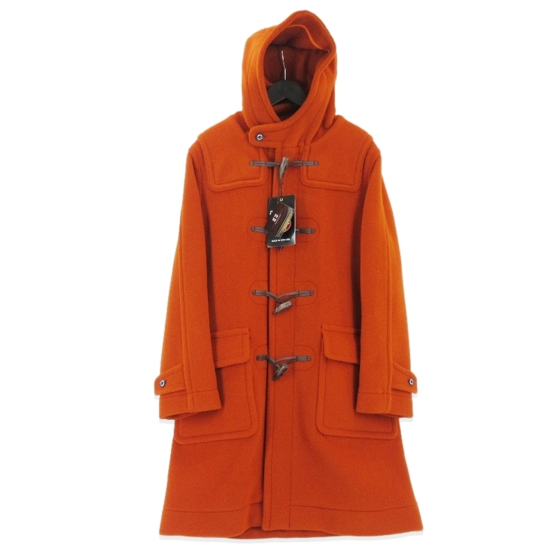 未使用 INVERTERE インバーティア ダッフルコート IV182ML25011 MALLALIEUS Elysianヘリンボーン LONG LENGTH オレンジ 38 99000611