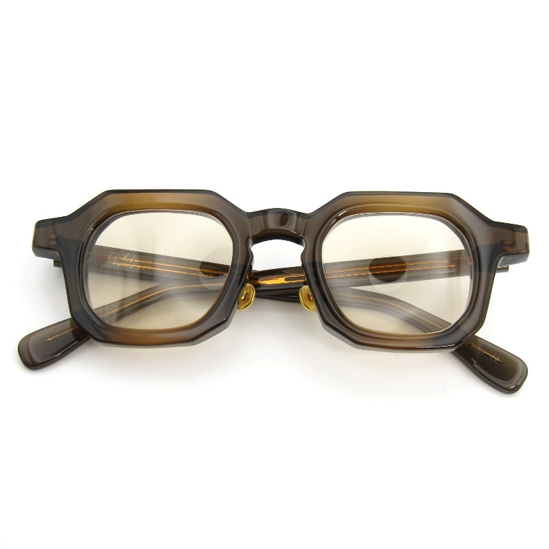 美品 Filton フィルトン サングラス Aiguille06 日本製 AG06 スクエア エギュイーユ 縫い針 Couleurs-3 クリアブラウン 54000680