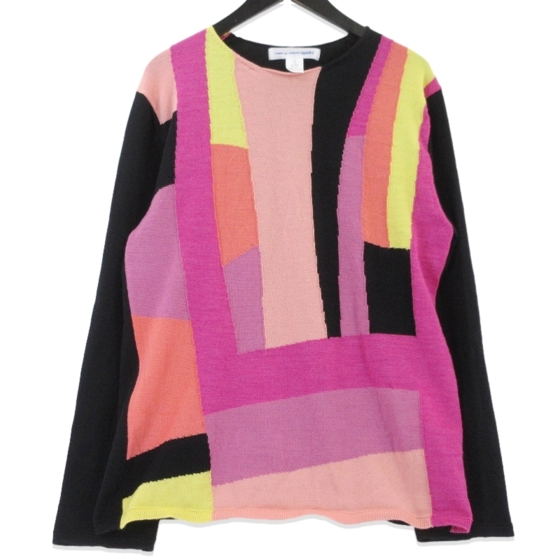 COMME des GARCONS SHIRT コムデギャルソンシャツ ニットセーター FN-N005 24AW ウール 日本製 MT L 99000642