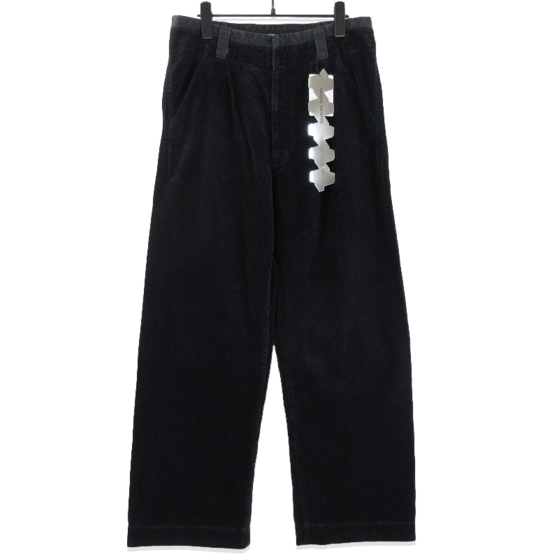 未使用 YOUTH OF THE WATER ユースオブザウォーター PANTS 253-03003 コーデュロイ ジップフライ ワークパンツ ブラック 黒 M 71015383