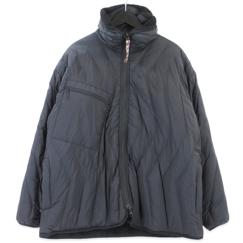is-ness × TAION イズネス REVERSIBLE FLEECE DOWN JACKET 25AW_34_1007AWDOWNJK01 タイオン リバーシブル ブラック 黒 M 99000777