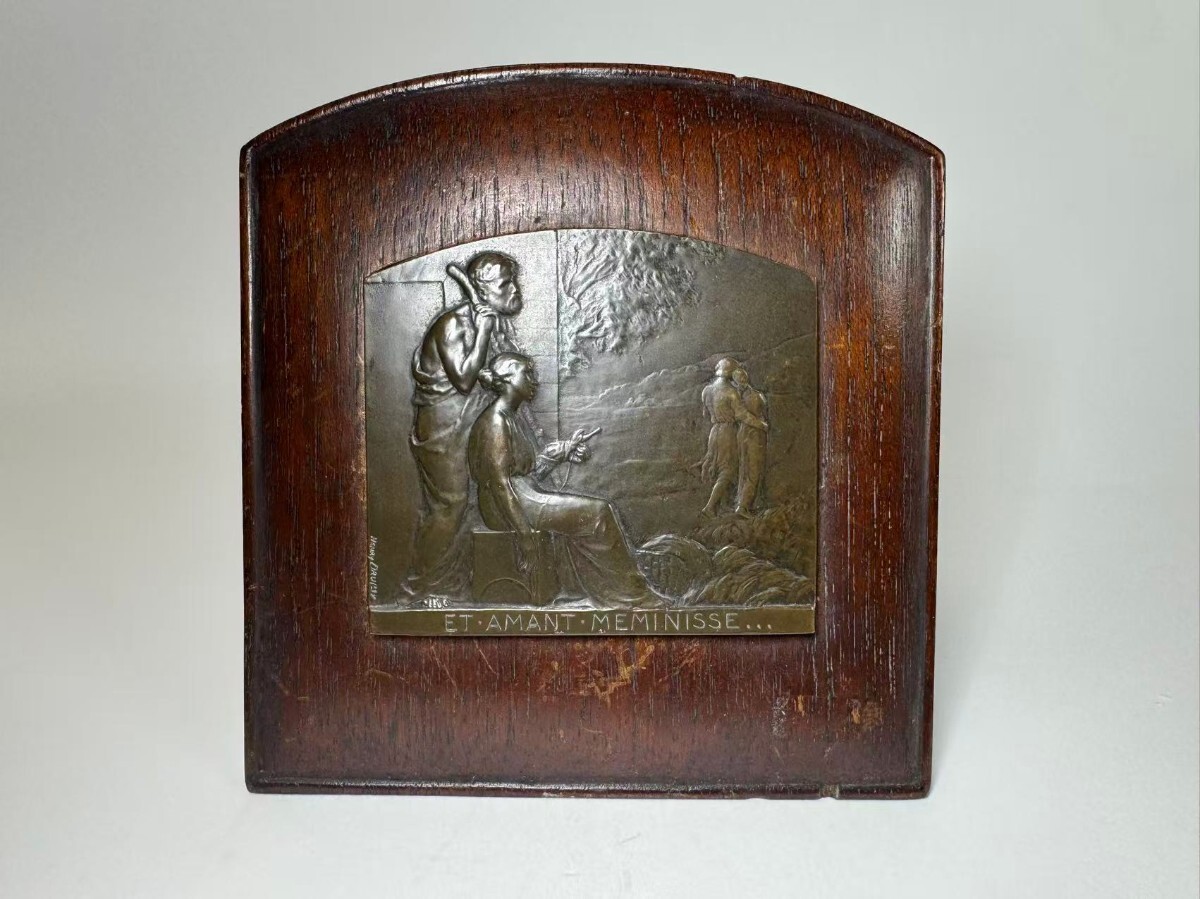 AS620　HENRY DROPSY アンリ・ドロプシ作　ブロンズ　「そしてふたりは思い出を慈しむ」置物　西洋美術　フランスアンティーク