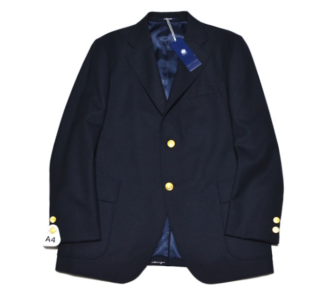 【新品】J.PRESS Jプレス 金ボタン紺ブレザー A4（Sサイズ程度）高級PEPPIN MERINO メリノウール仕立て 国内正規 紙タグ付き 特価 10271