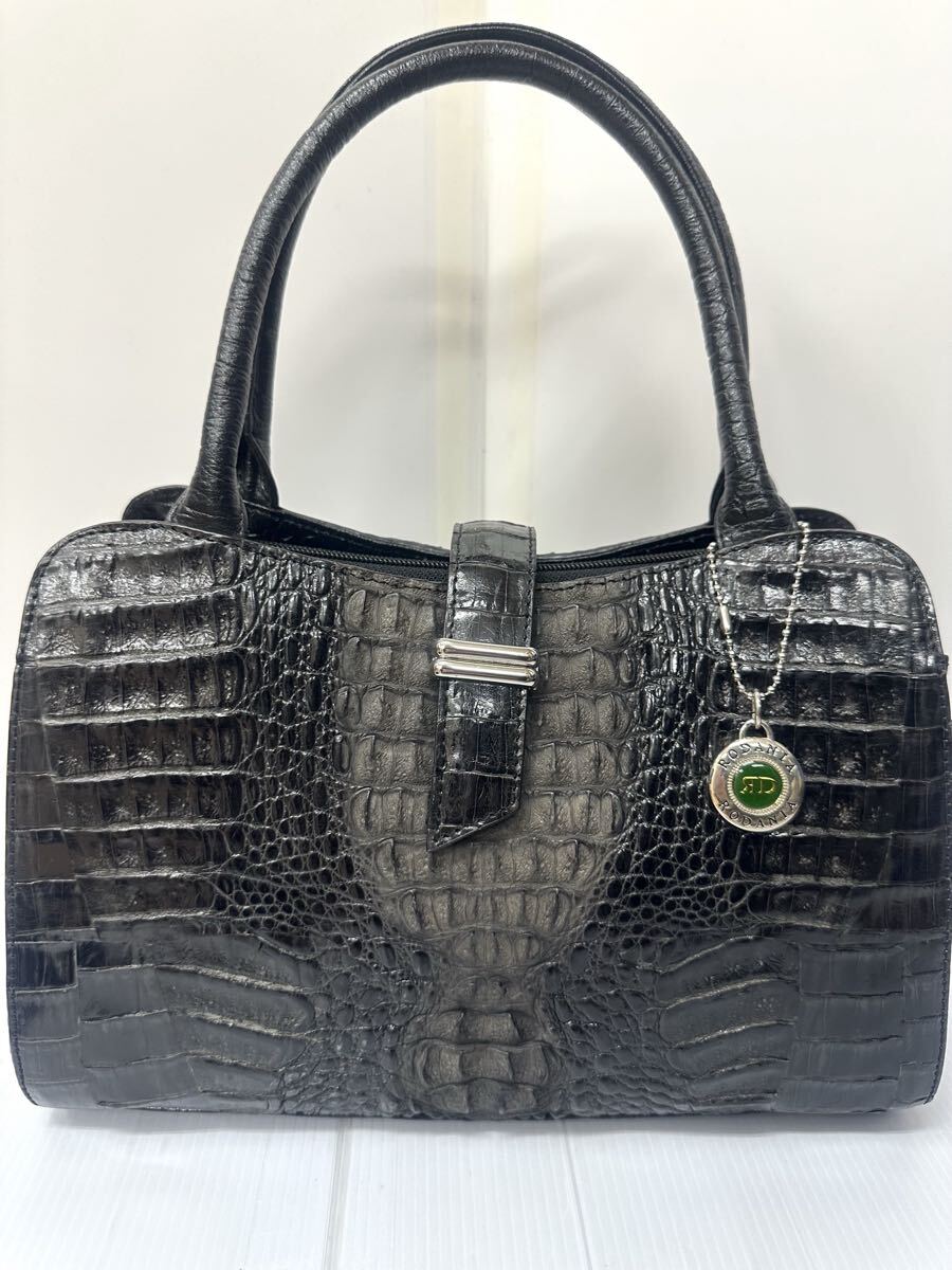 【77682.0413I】★中古品★クロコバッグ　RODANIA　ロダニア　ショルダーバッグ　ハンドバッグ　ストラップ付き 2way