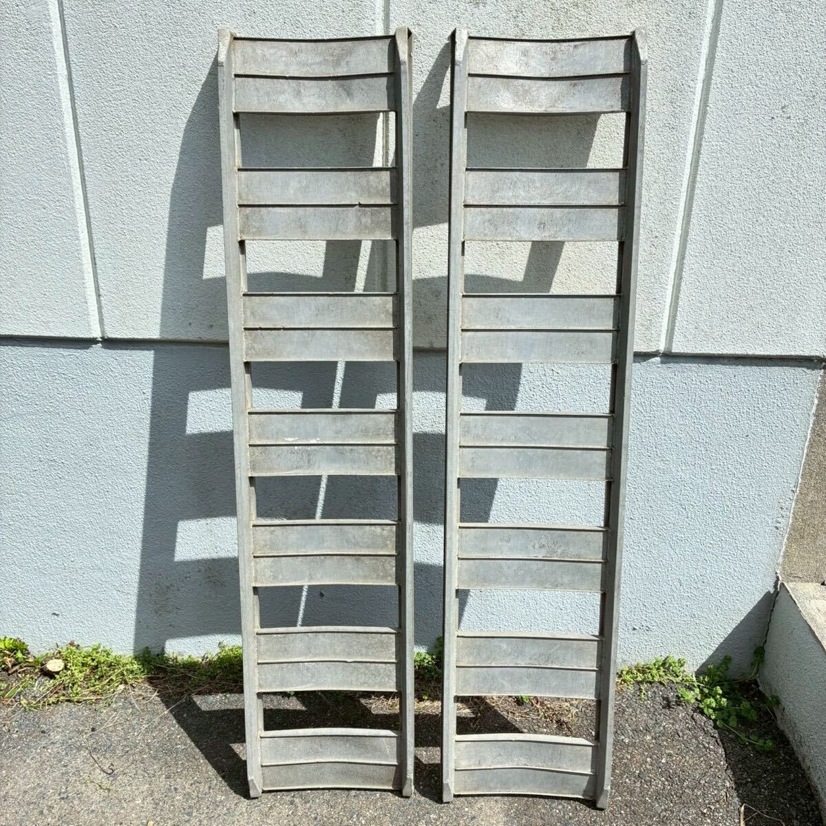 福岡県【直接引取限定 発送不可】昭和 アルミブリッジ SB型 アルミブリッジ 1.5m 横幅約35cm 1.0t ペアラダー 梯子 はしご 331K5000