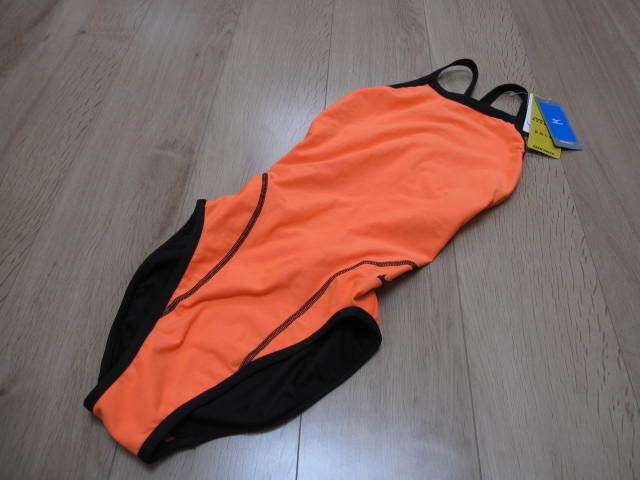 【即決価格 送料込み】ミズノ(MIZUNO) スイムウェア 競泳練習用長持ち水着 エクサスーツ(EXER SUITS) ミディアムカット Ｍ オレンジ 新品