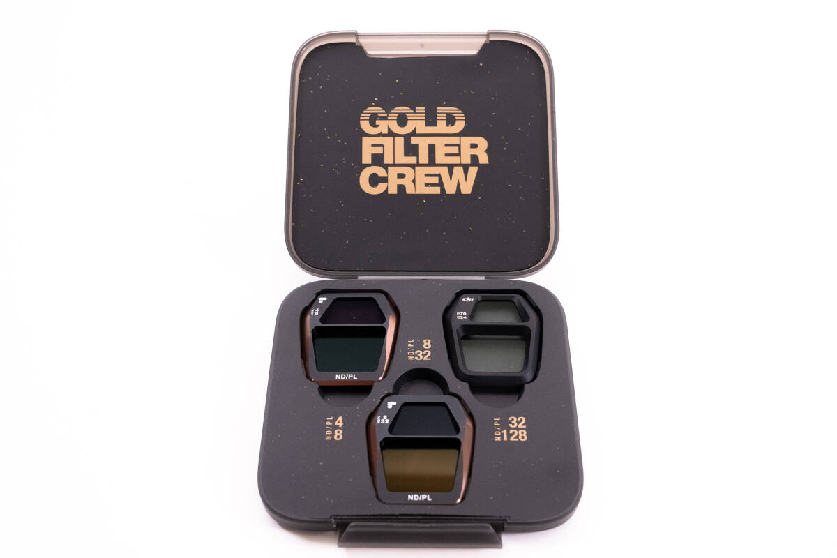 DJI Air 3S用 フィルターセット ND/PL GOLD FILTER CREW表記 ケース付
