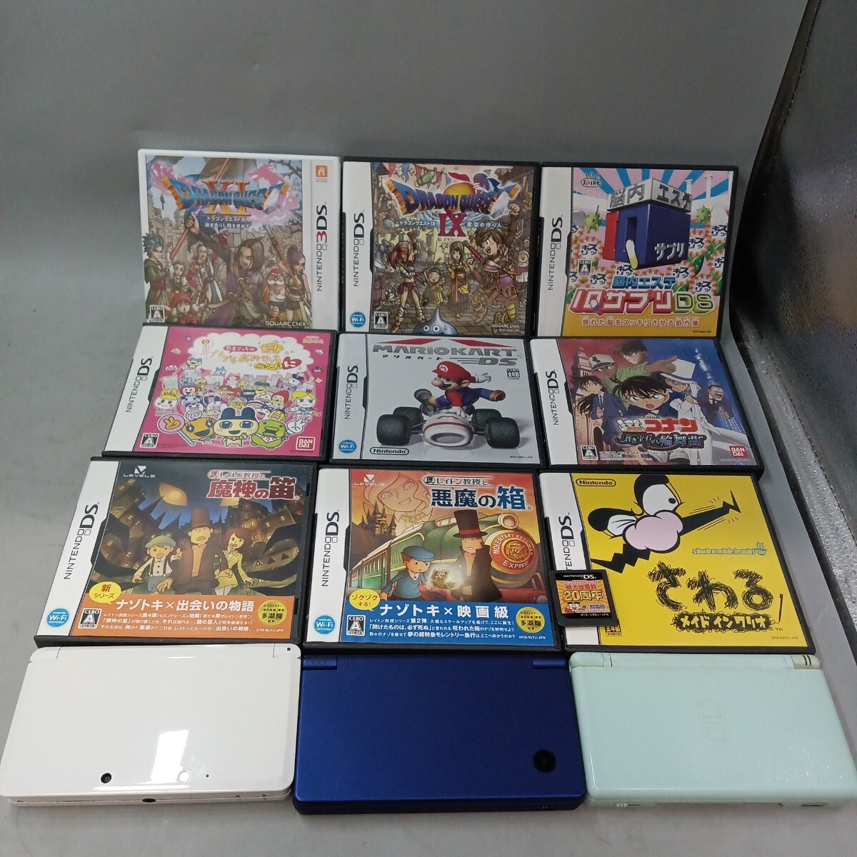 D Nintendo ニンテンドー DSi DS Lite 3DS 本体3個＆ソフト10個セット マリオカート IQサプリ ドラゴンクエスト 等 動作未確認
