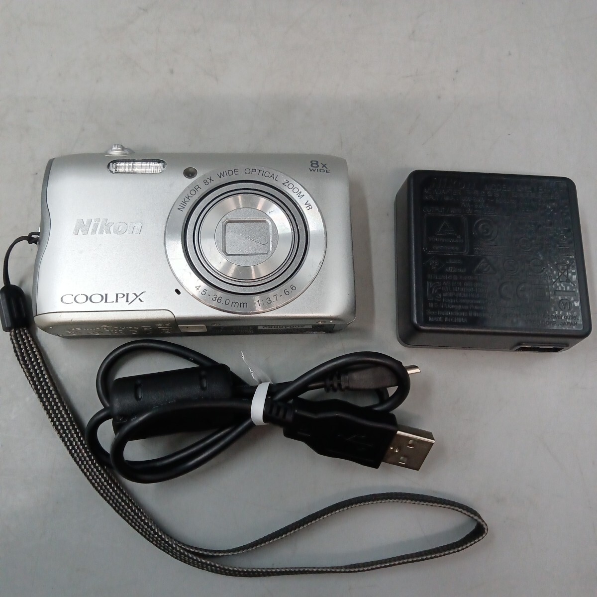 D Nikon ニコン コンパクトデジタルカメラ COOLPIX A300 シルバー 20040082 ジャンク品