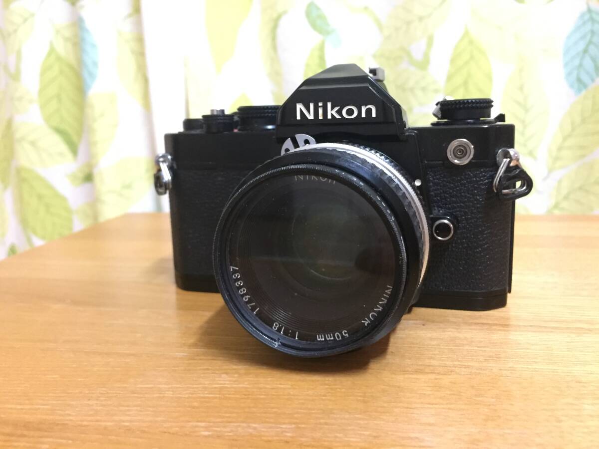 ニコン Nikon FM 一眼レフ フィルムカメラ Nikkor 50㎜ f1.8 レンズ付き 1円から