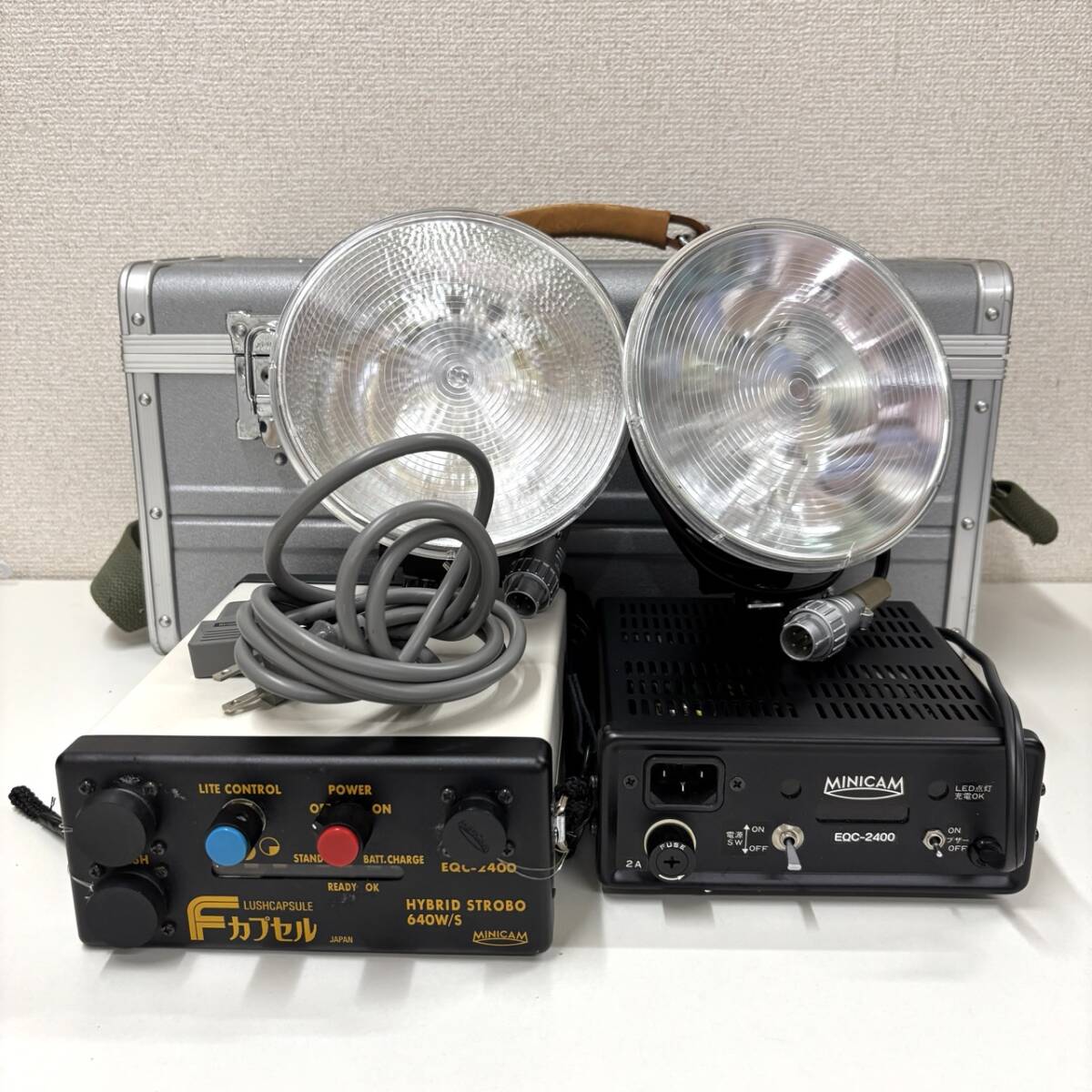 AY3373■【シャッター確認OK】ストロボ まとめ MINICAM LUSHCAPSULE EQC-2400 Fカプセル ミニカム ハイブリッド 一円スタート