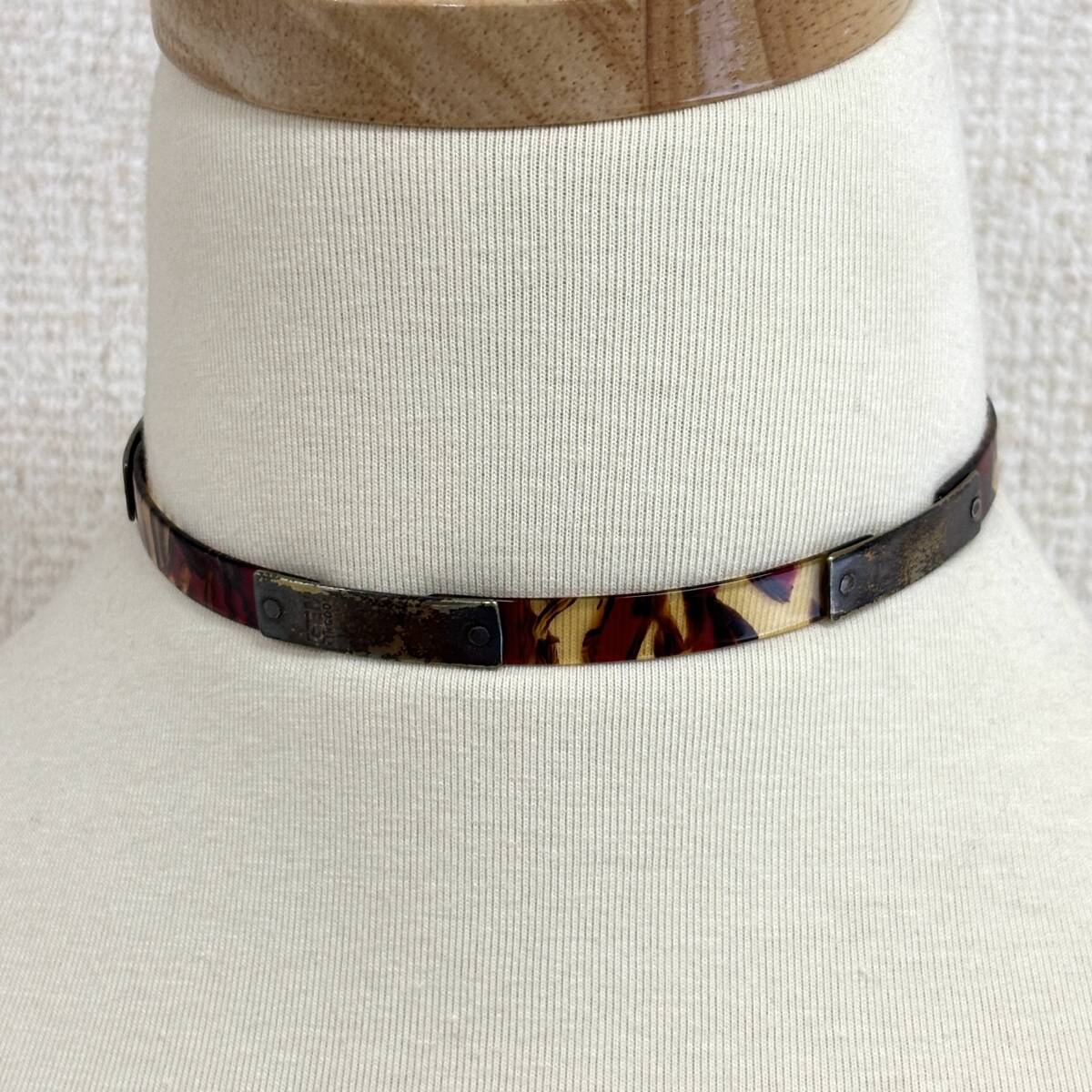 AY3381■GEM KINGDOM チョーカー ジェム キングダム アクセサリー べっ甲柄 ネックレス レディース ファッション 一円スタート