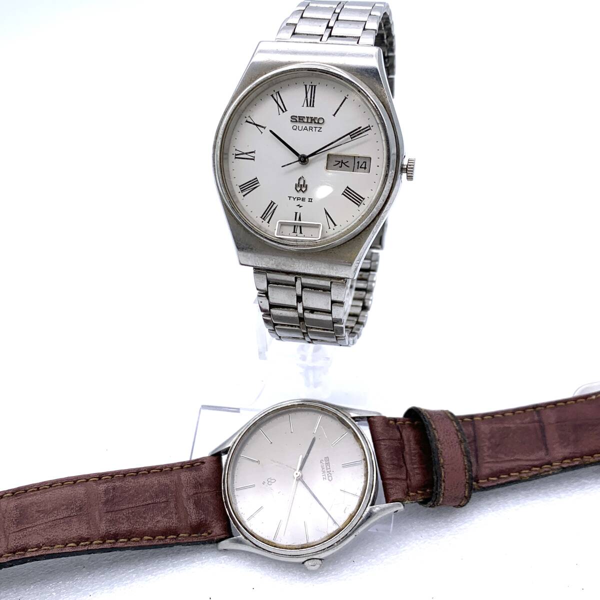 AY3359■【動作未確認】SEIKO セイコー 2点 時計 セット販売 まとめ 7123-8090 / 7830-8030 ヴィンテージ 売り切り 現状品 1円スタート