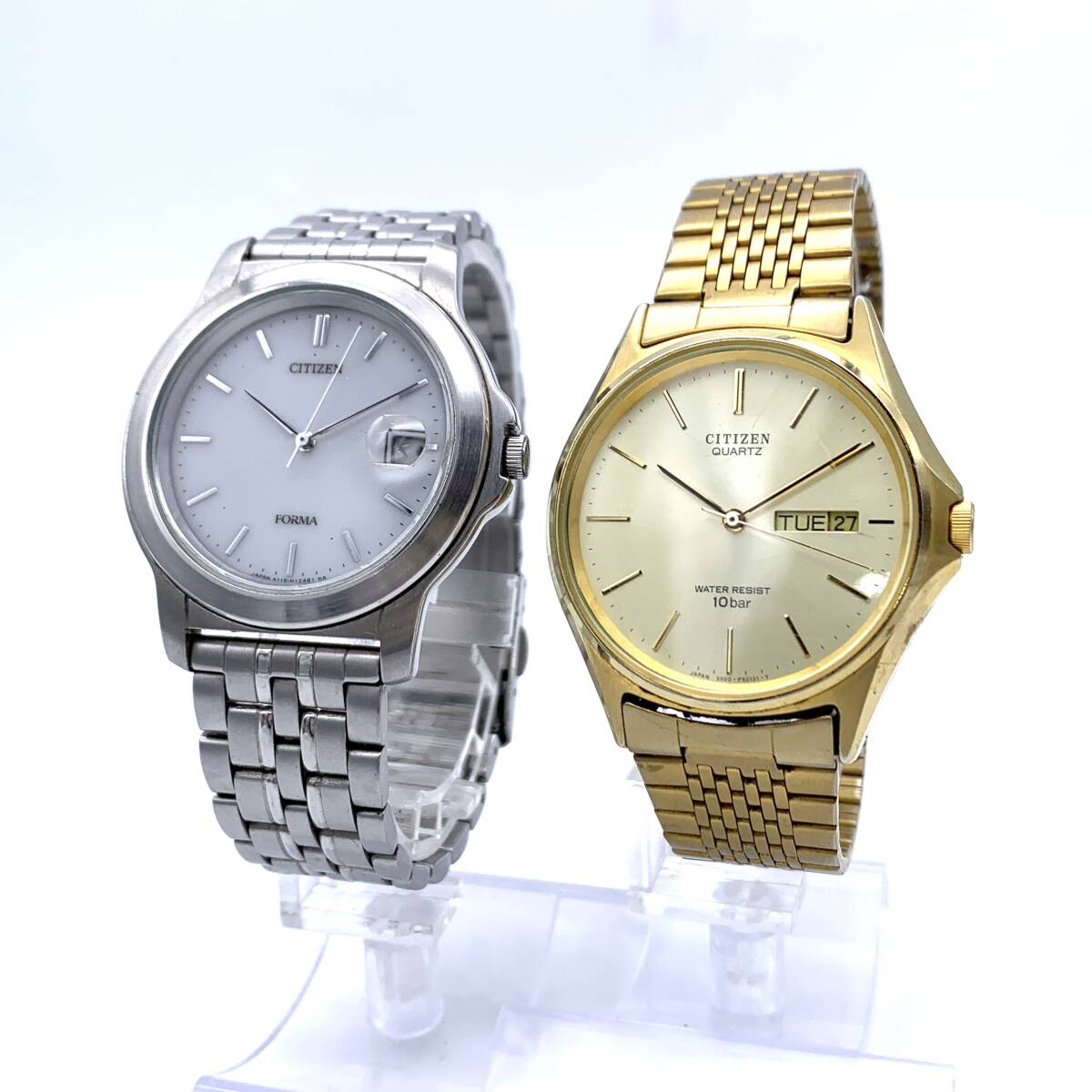 AY3388■【動作未確認】CITIZEN シチズン 時計 2点セット FORMA エコドライブ クォーツ QZ ヴィンテージ 現状品 売り切り 1円スタート