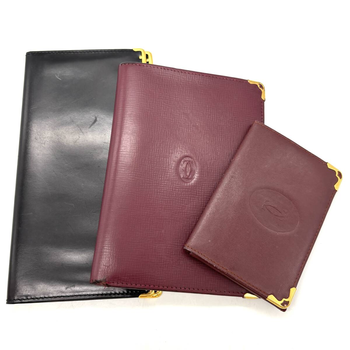 AY3576■財布 3点 まとめ Cartier カルティエ Salvatore Ferragamo サルヴァトーレ フェラガモ 長財布 ブランド 一円スタート