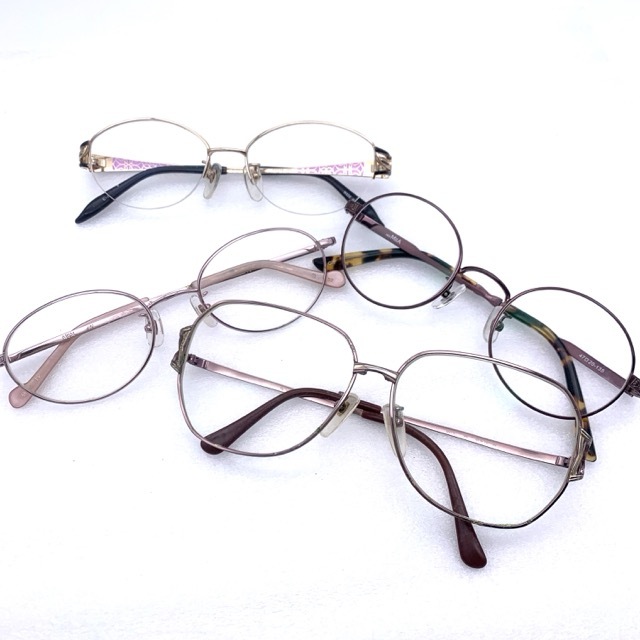 AY3596■眼鏡 まとめ 4点 MCM / miss MIIA / CASADEI / Lumiere メガネ フレーム 度あり 売り切り レディース 1円スタート