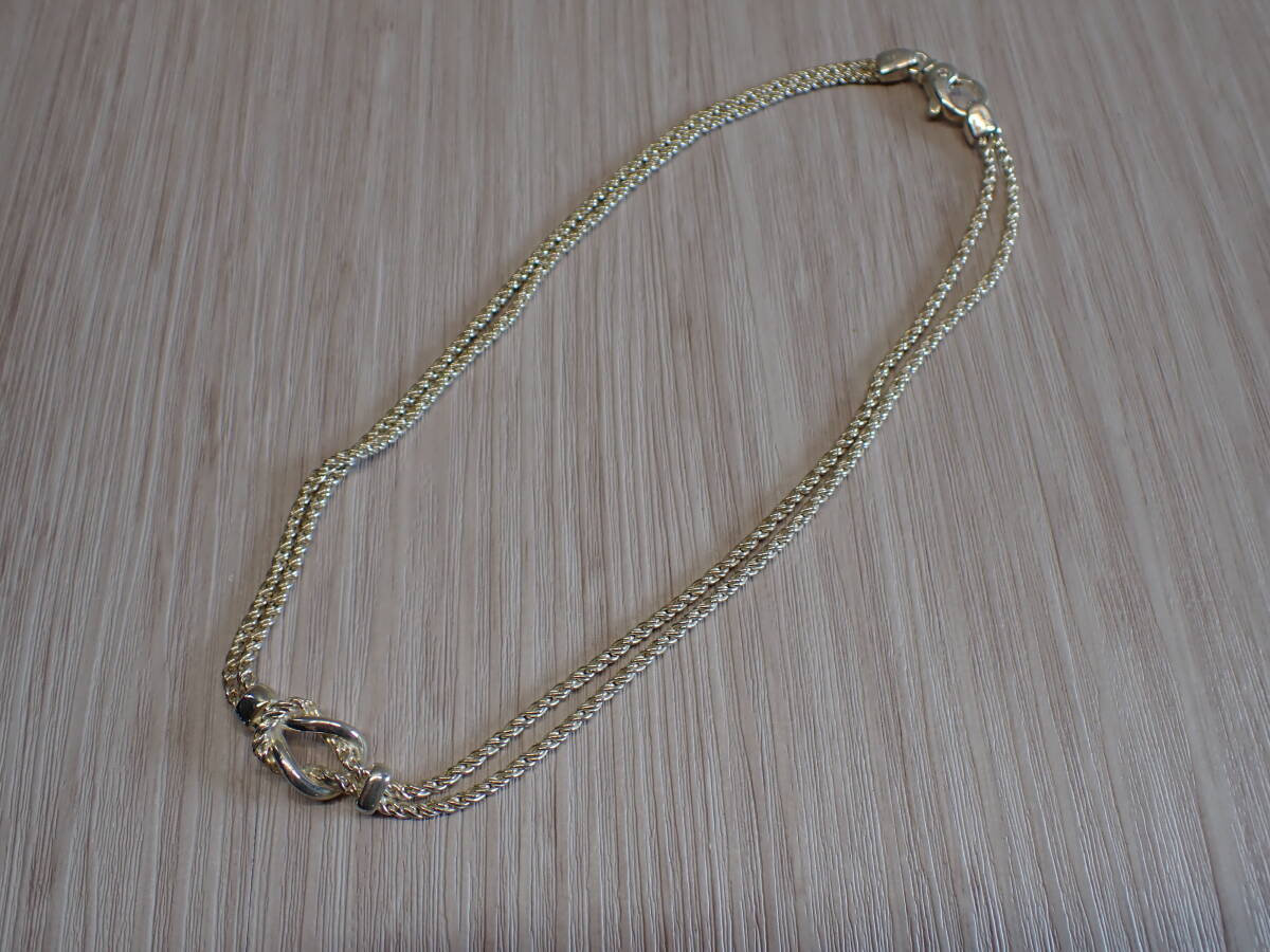 62S1330 Tiffany&Co. ティファニー ダブルロープ センターノット 925 シルバーネックレス 約29.5g 