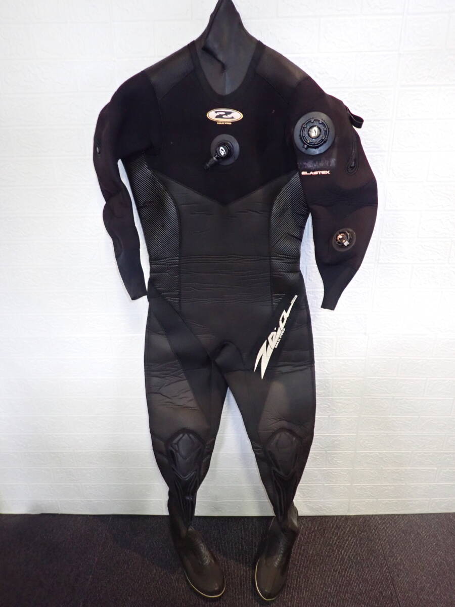 62T2040 WORLD DIVE ワールドダイブ ZEA MAX PRO ELASTEX 5mm ドライスーツ 28cm 現状品