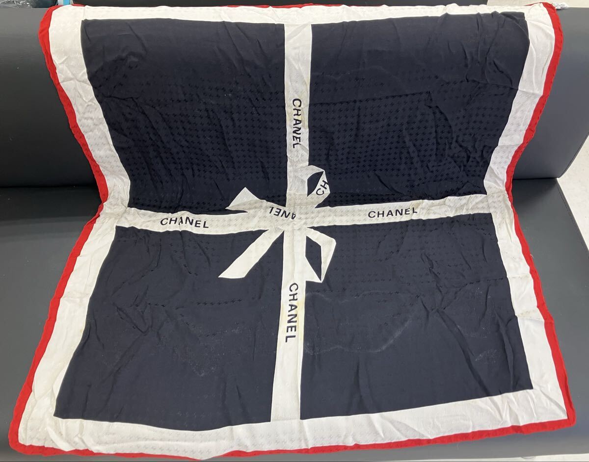 CHANEL シャネル　シルク　スカーフ　ジャンク(シミ有り)【9423】