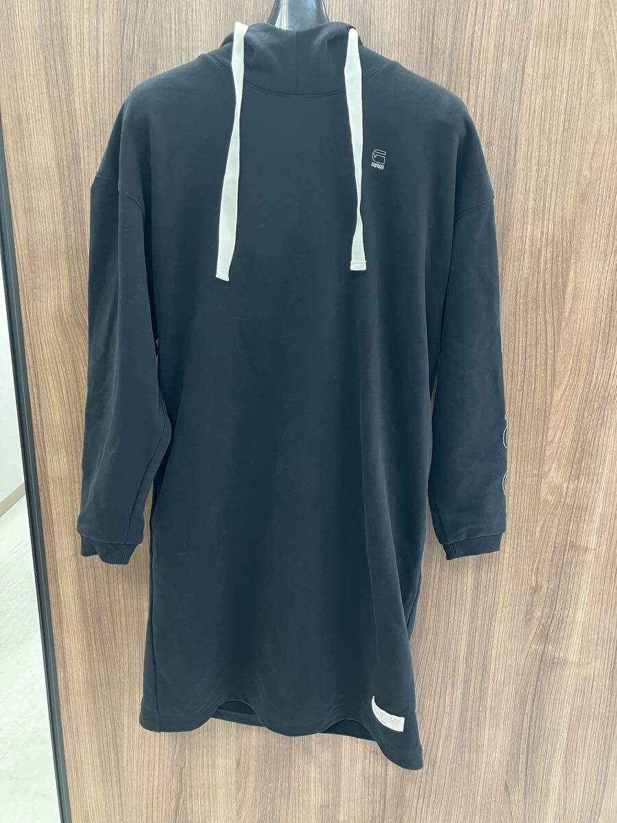 G-STAR RAW ジースターロゥ サイズS 黒 レディース 長袖　ワンピース 　フード付き【9907-２】