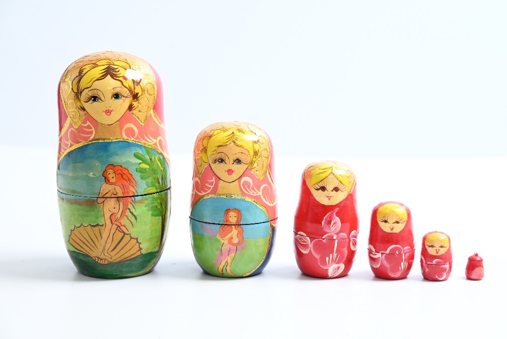 24/84/4 ヴィンテージ マトリョーシカ ロシア 民芸