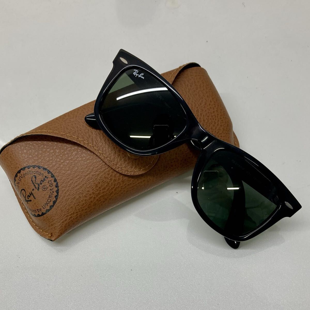 1円スタート Ray-Ban レイバン サングラス WAYFARER ウェイファーラー ブラック RB2140F ファッション FA0415①