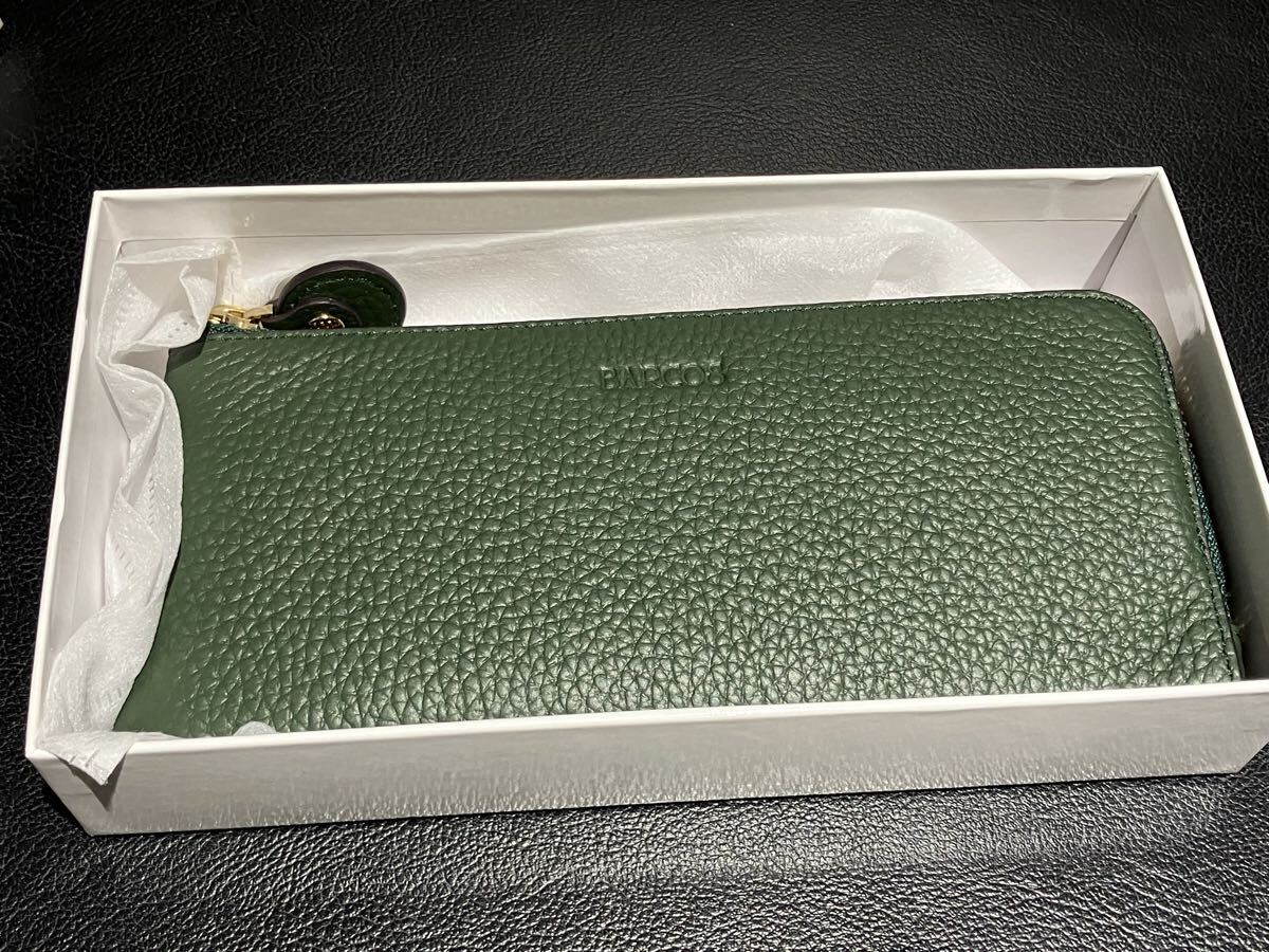 1円スタート 新品未使用 BARCOS バルコス 長財布 グリーン バルコス BARCOS 0414S①