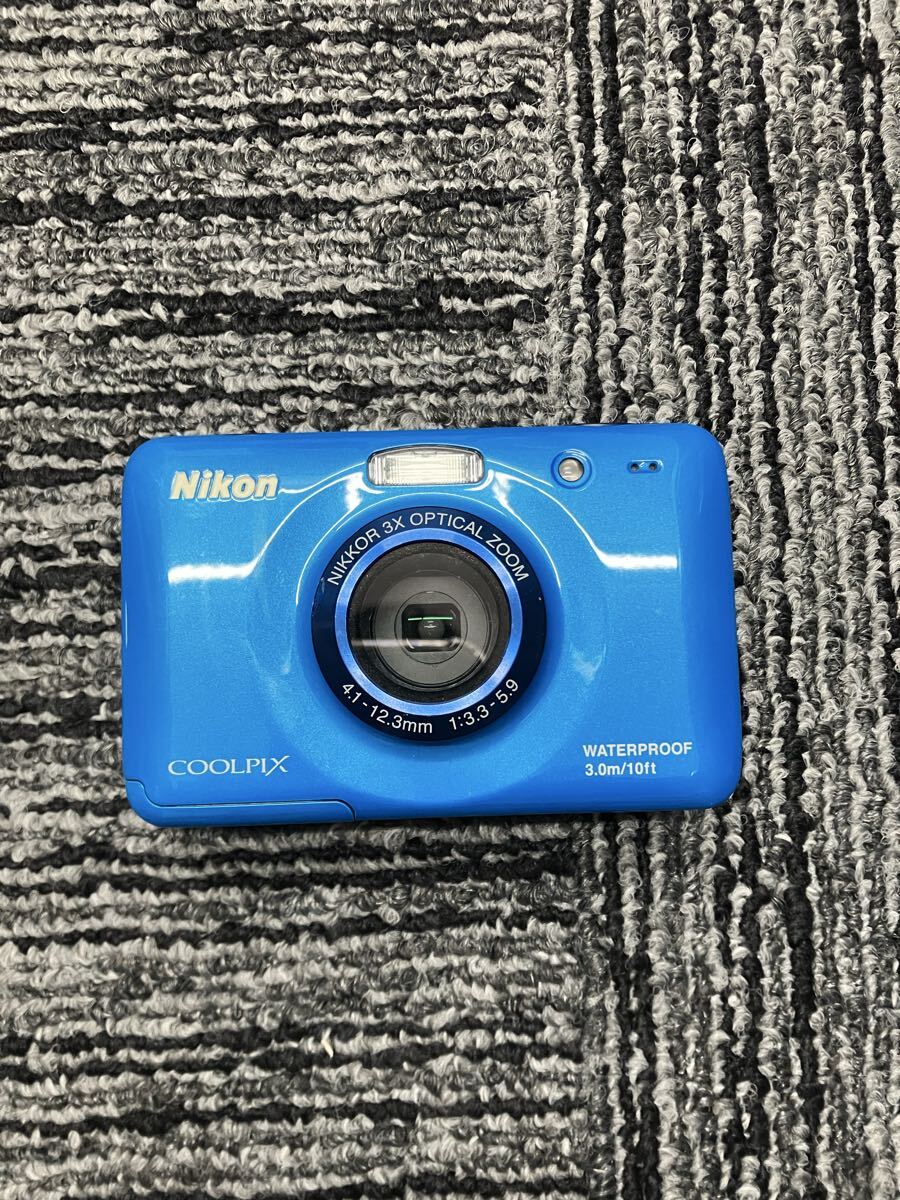 0416N⑤ 1円 コンパクトデジタルカメラ Nikon COOLPIX S30 動作未確認 本体のみ クールピクス ブルー デジカメ