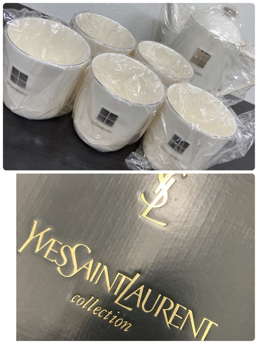 1円スタート 中古品 未使用品 YSL Yves Saint Laurent イヴサンローラン YB-6610 茶器セット カップ yamaka INTERNATIONAL 0417T⑧