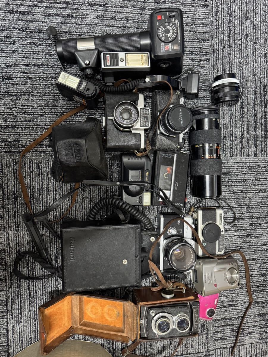 1円スタート0418w⑤ カメラ ストロボ レンズ まとめ売り　動作未確認