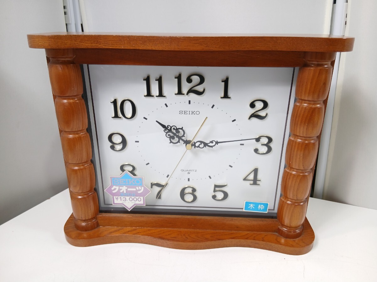 #2125 SEIKO セイコー 木製 掛け時計 壁掛け時計 QA701B 動作確認済み 昭和レトロ ヴィンテージ/和歌山県にて引き取り大歓迎
