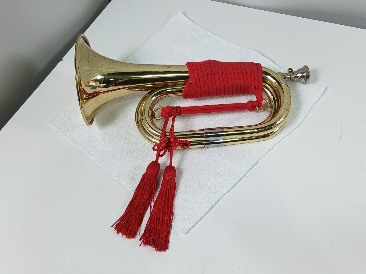 #2156 進軍ラッパ 信号ラッパ 浜松まつり 浜松 祭り 管楽器 金色 レトロ/和歌山県にて引き取り大歓迎