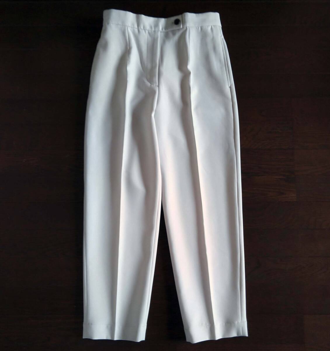 ユナイテッドアローズ グリーンレーベル☆ オフホワイト系ストレッチロングパンツ 38
