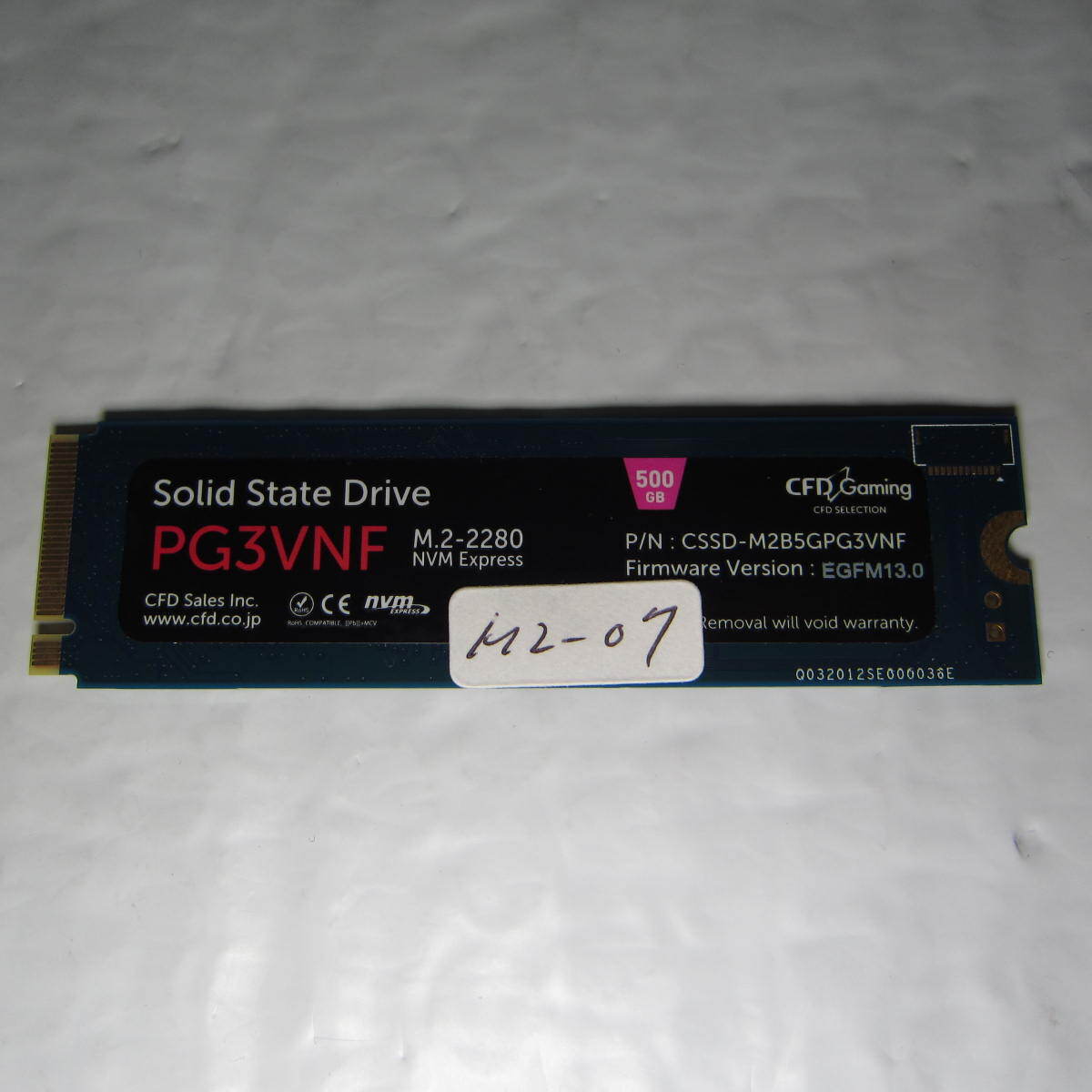SSD M2 500GB CFD Gaming PG3VNF #M2-07