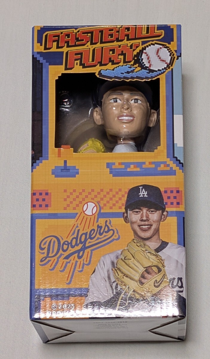 ドジャース 佐々木朗希 ボブルヘッド FASTBALL FURY 2025年8月4日 ロサンゼルス MLB 球場配布 フィギュア