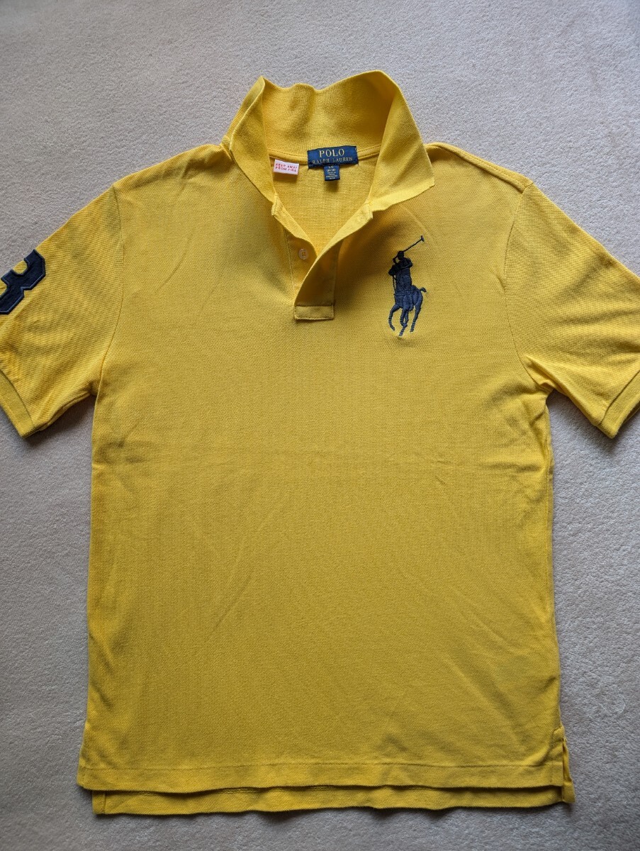 ★美品★ POLO ラルフローレン ビッグポニー半袖ポロシャツ キッズ 男の子　L/G 14〜16歳　イエロー 