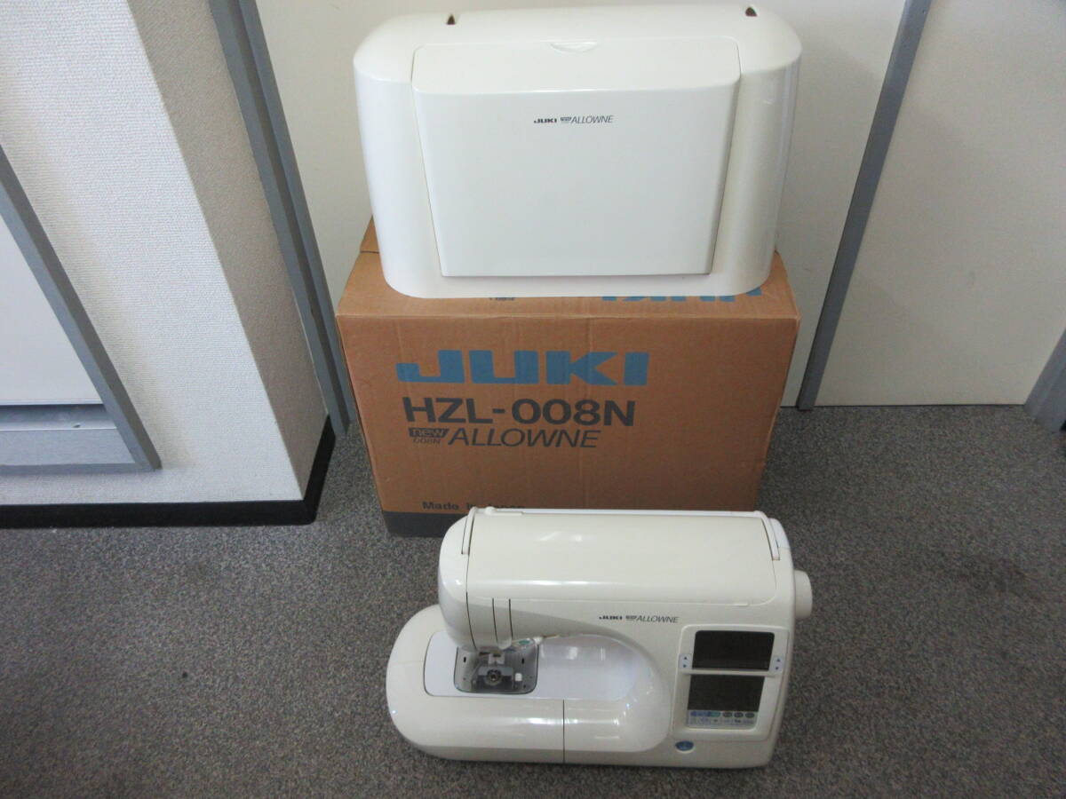 (S-2)【通電品】JUKI/ジューキ HZL-008N NEW ALLOWNE / ニューアローネ ミシン コンピューターミシン 手工芸