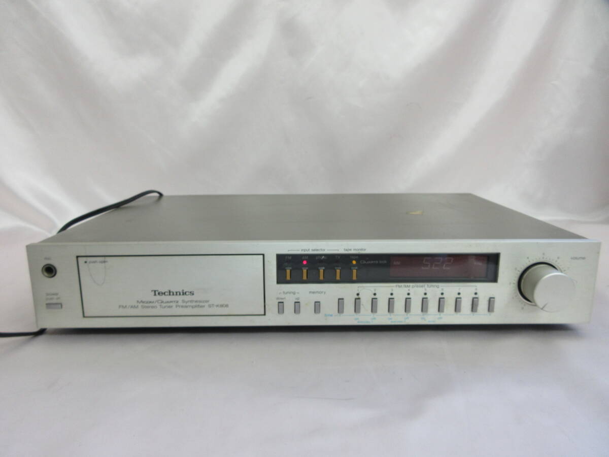 (4-4)【通電品】Technics/テクニクス ST-K808 FM/AM ステレオチューナープリアンプ