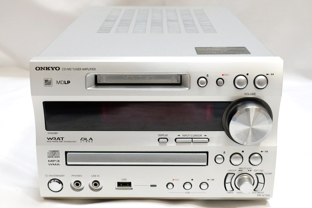 ■動いたけどジャンク即決！ONKYO オンキョー CD/MD/USB コンポ本体 FR-N7SX