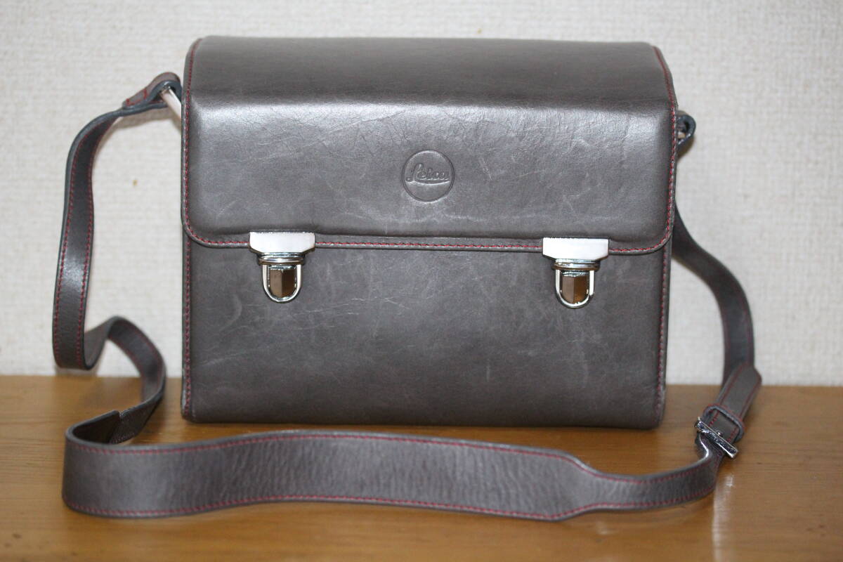 ライカ 18761 レザーシステムバッグ ストーングレー leica 18761 leather system bag stone grey