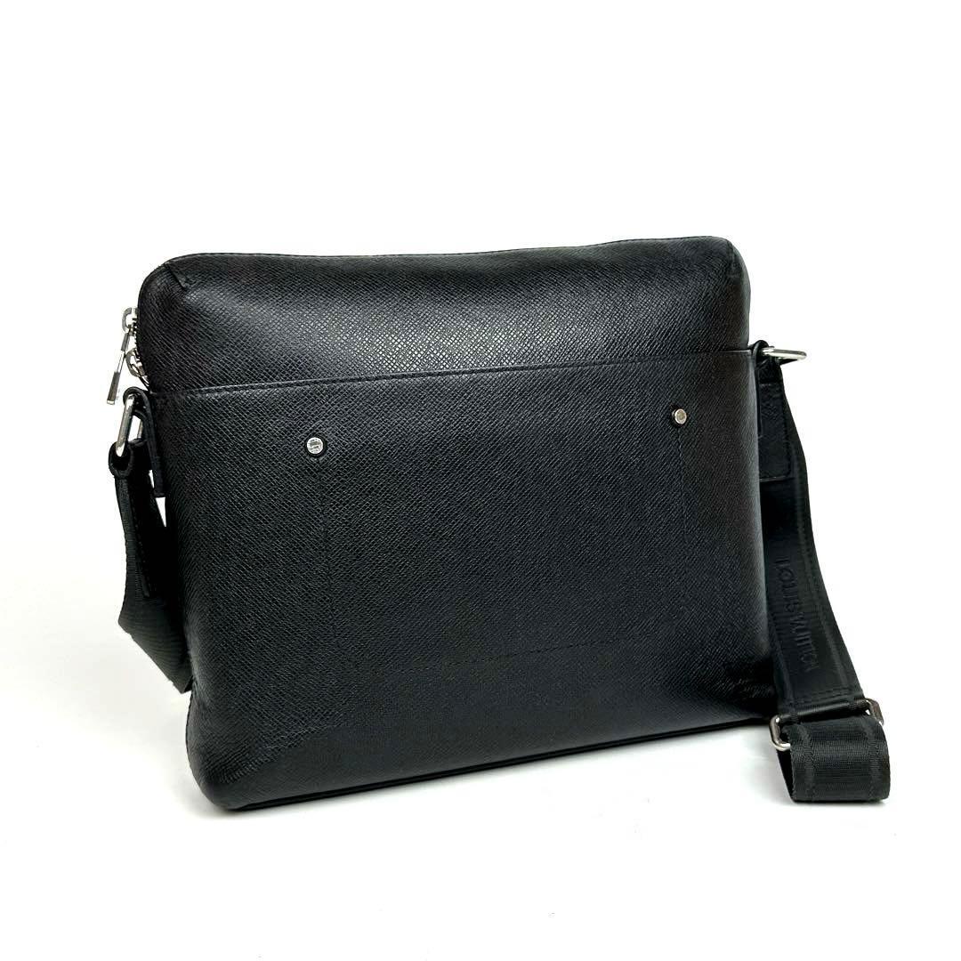 【美品】LOUIS VUITTON ルイヴィトン タイガ グリゴリ メッセンジャーPM M30238 ショルダーバッグ ポシェット フォーマル レザー 黒 人気